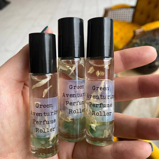 Green Aventurine Crystal Perfume Roller