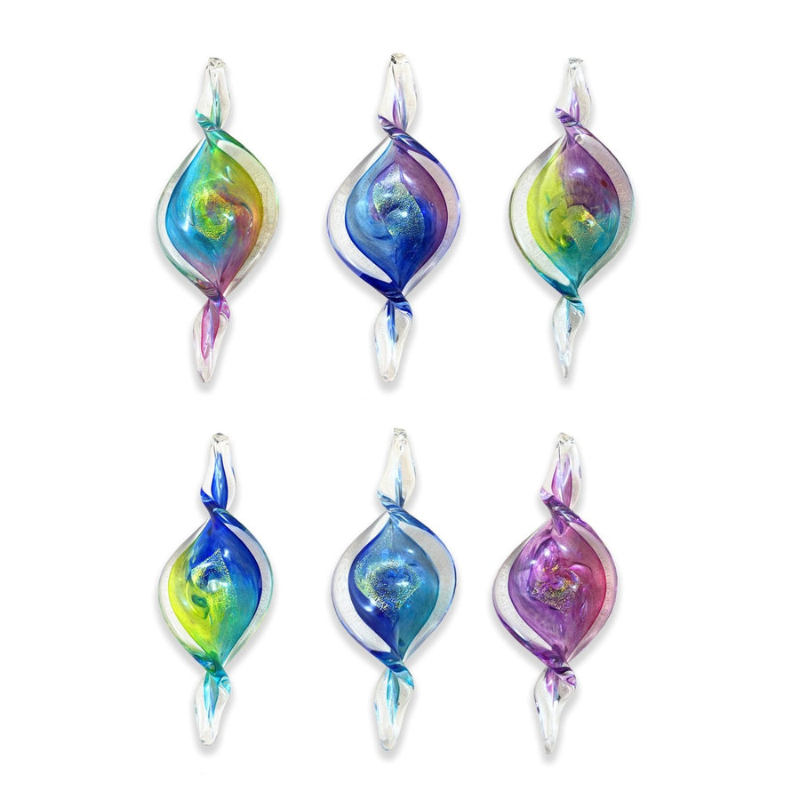 Blown Glass Small Spiral by Luke Adams 5" - Suncatcher