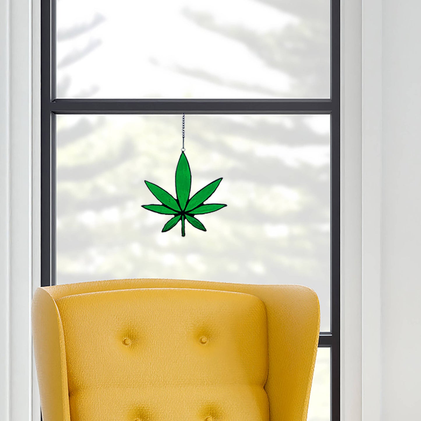 Indi Green Window Panel - Stainglass