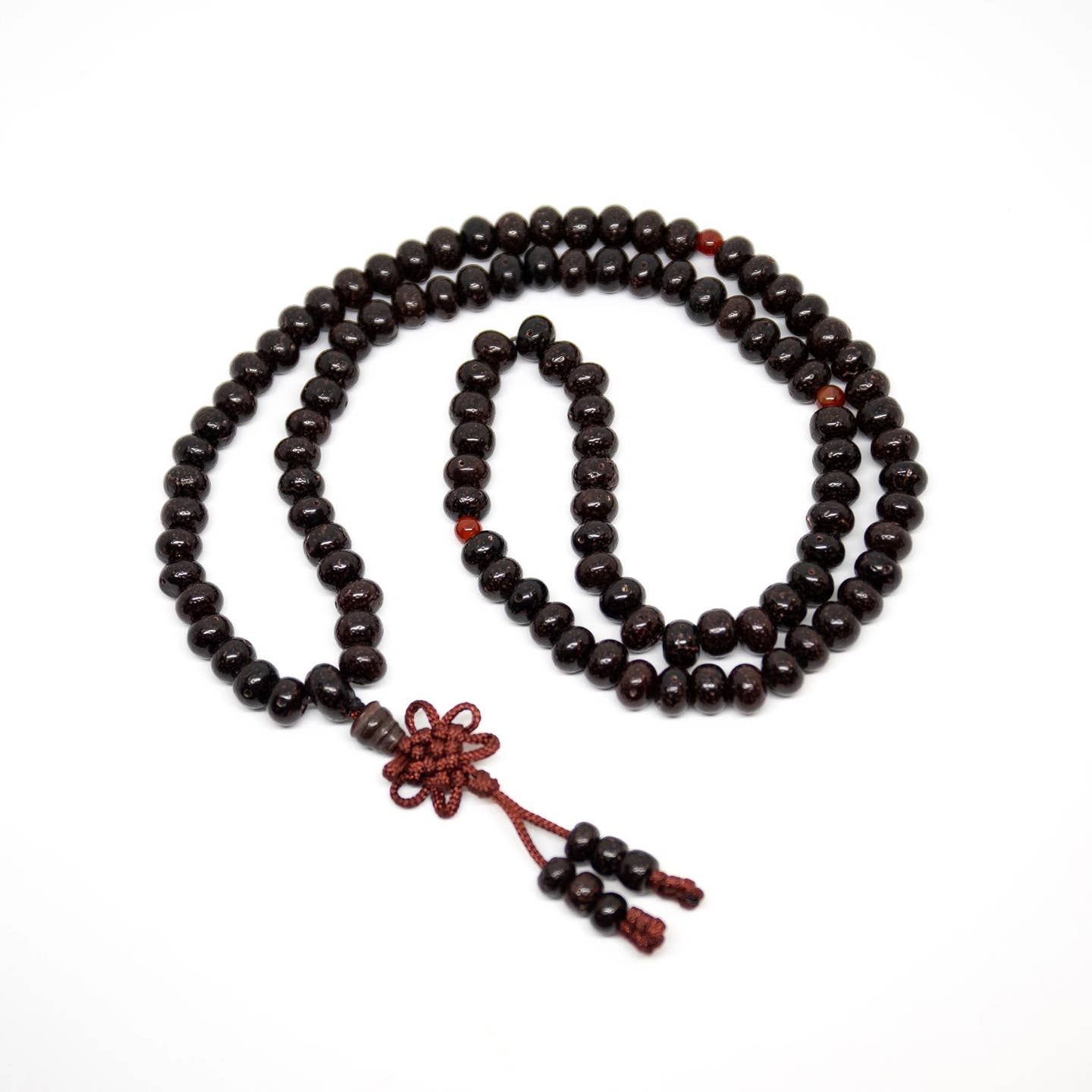 Black Lotus Seed Zen108 Bead Mala - Prayer Beads - 6x8mm