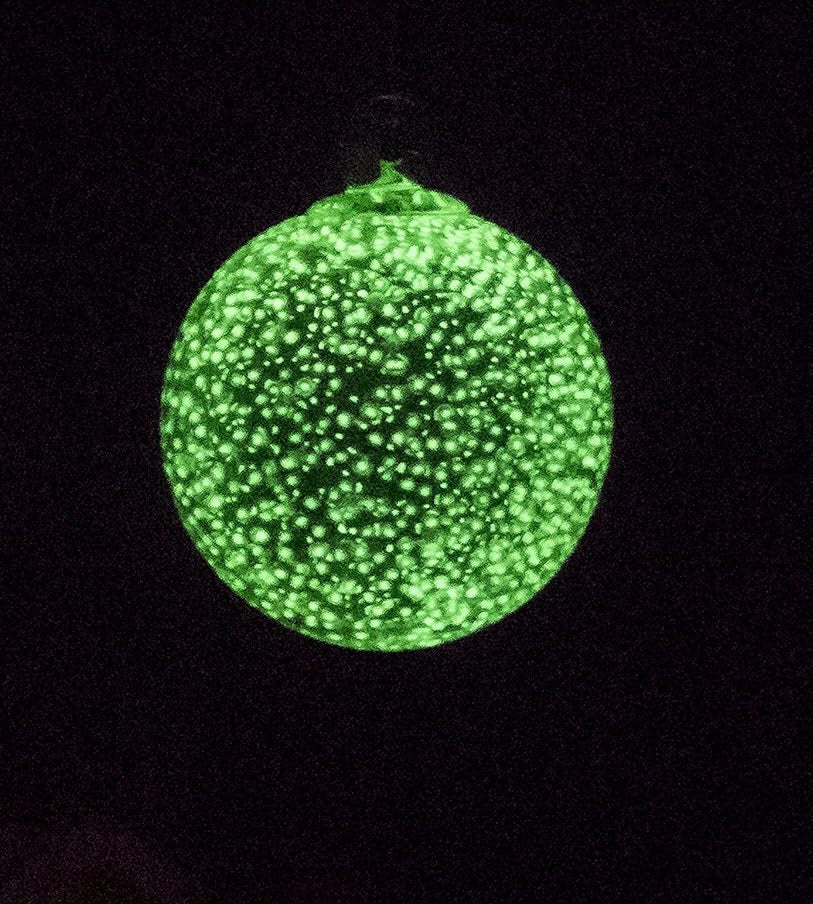 Blown Glass Glow in the Dark Witch Ball 3 1/2"