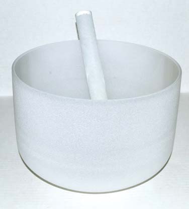 Off White Crystal Singing Bowl 10" - Online Only Special
