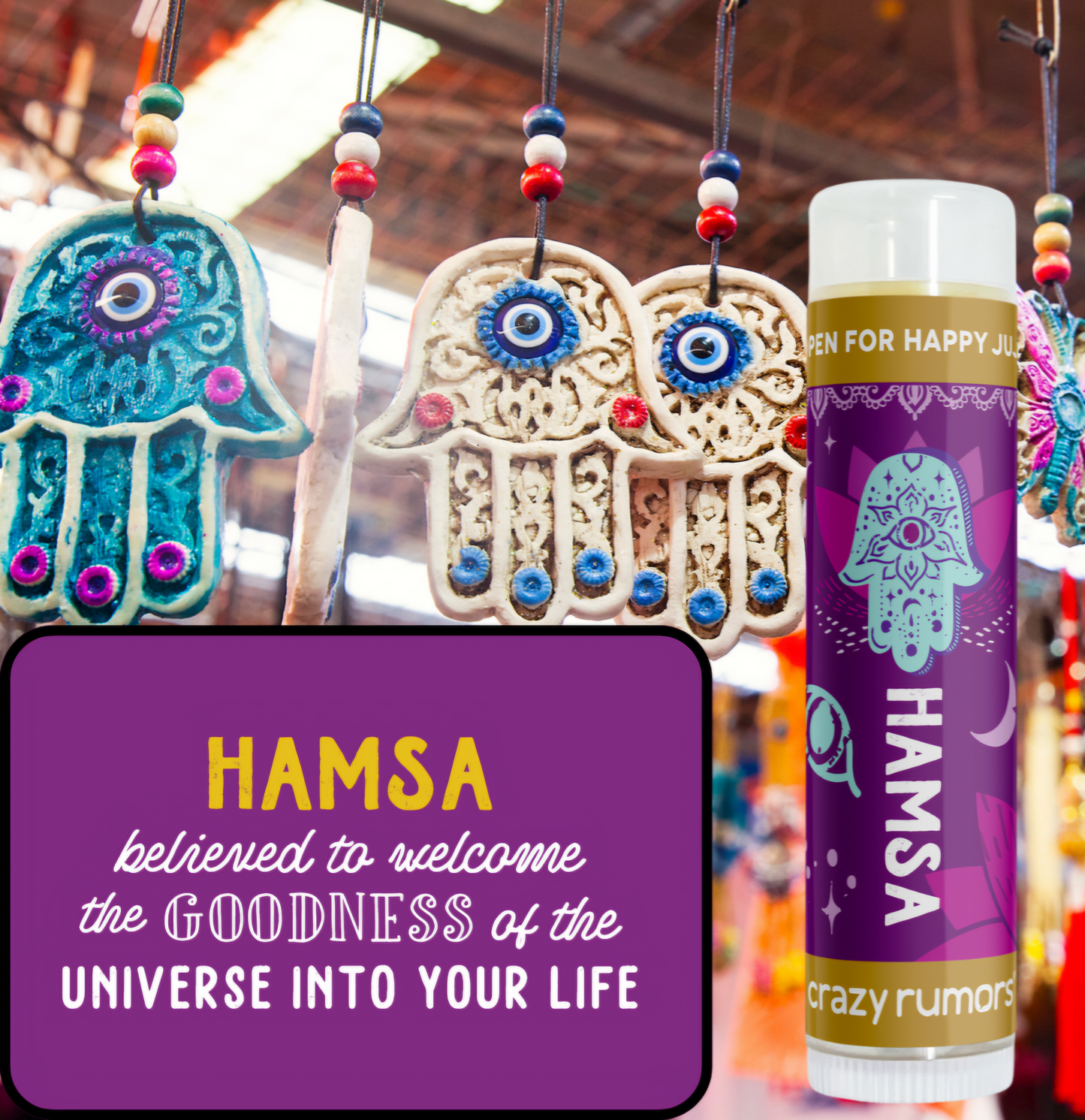 HAMSA - HAPPY JUJU LIP BALM (100% NATURAL + VEGAN)