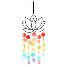Wire Lotus Hanging Decoration 54 cm