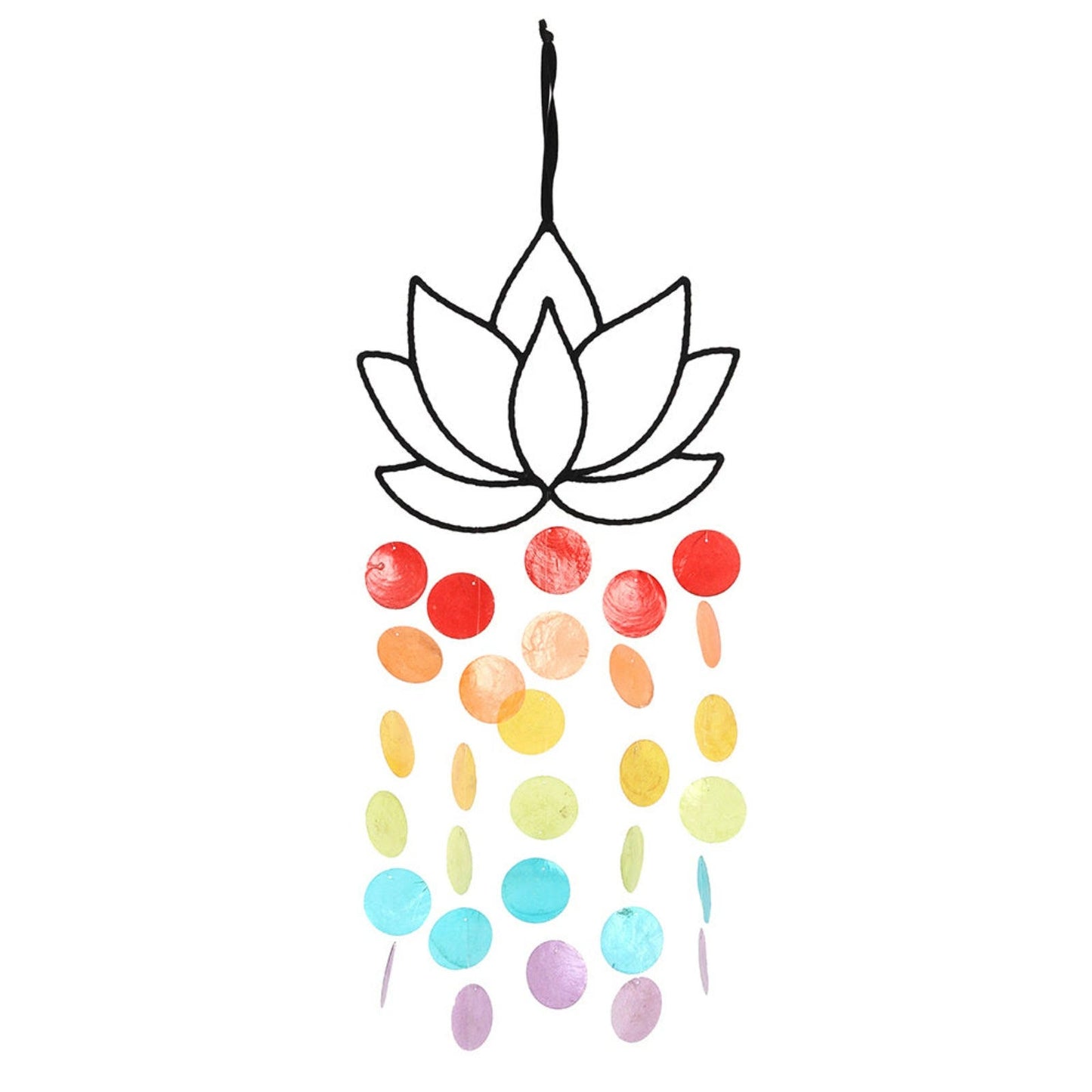 Wire Lotus Hanging Decoration 54 cm
