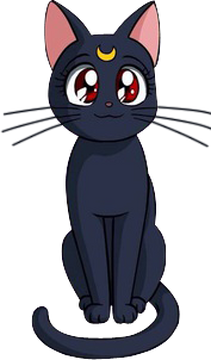 Obsidian Sailor Moon Cat Luna 6 x 3 "