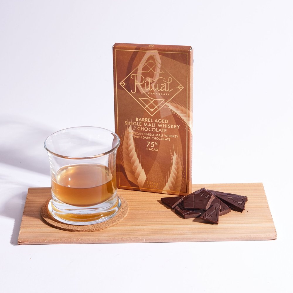 Ritual Chocolate - Barrel Aged Single Malt Whiskey Choclate 70% Cacao