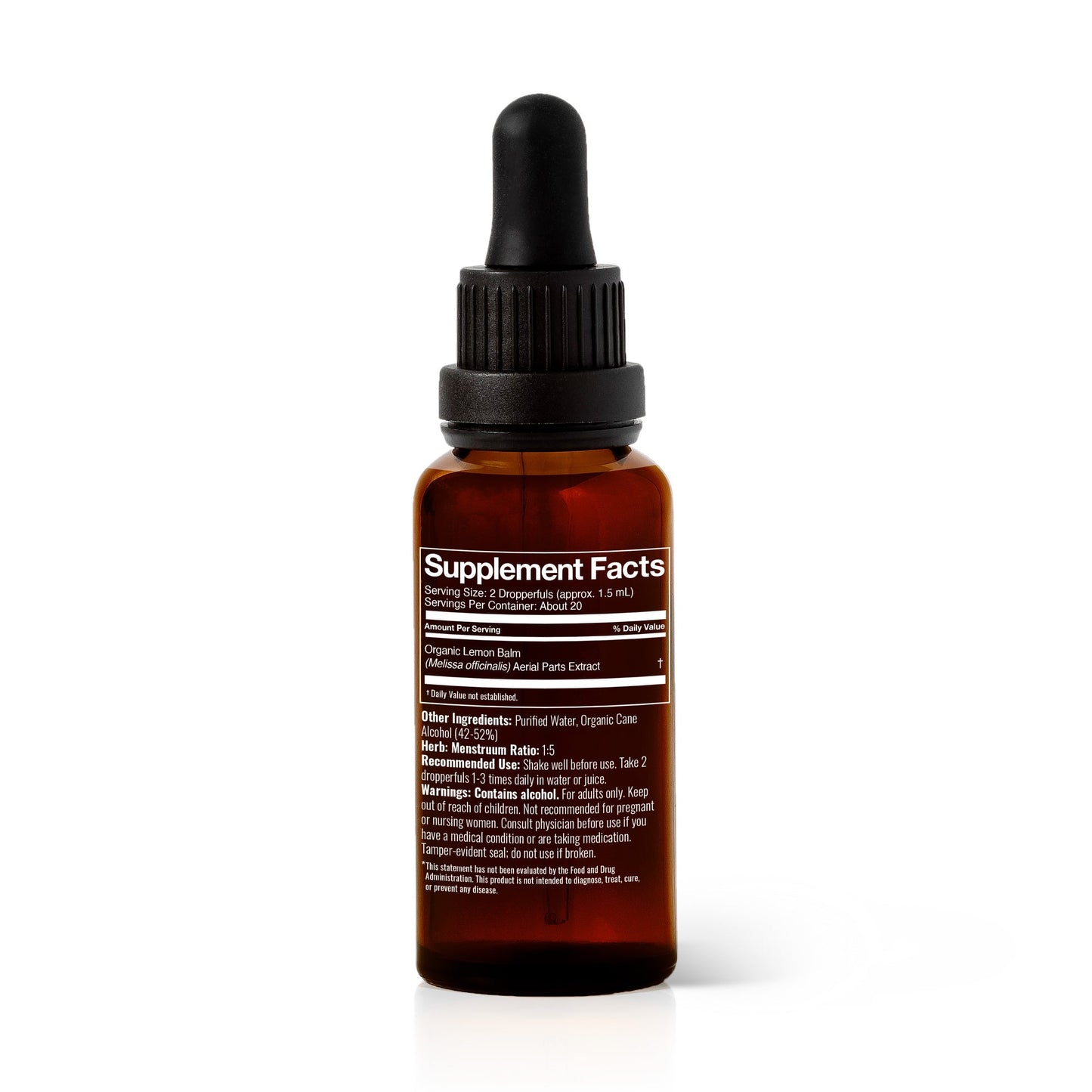 Lemon Balm Blend Herbal Organic Tincture
