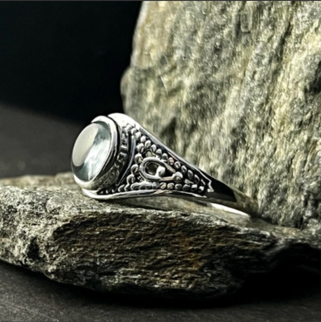Blue Topaz Class Ring Style