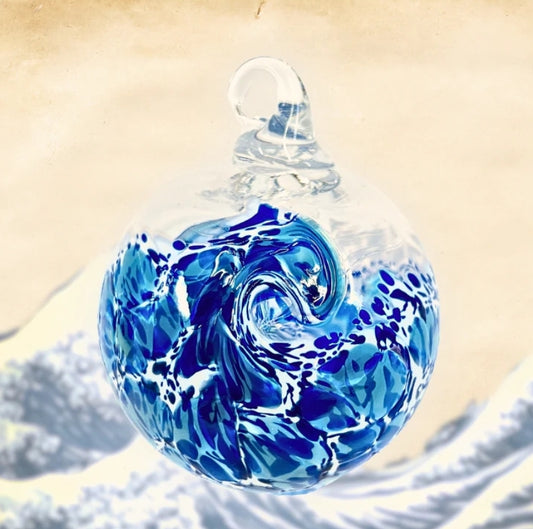 Blown Glass Wish Ball by Luke Adams Special Edition - Artist Series - Suncatcher / Witchball