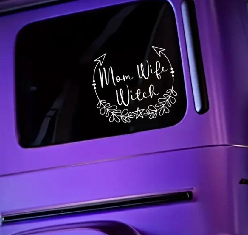 Mom Wife Witch Vinyl Sticker / Car Decal