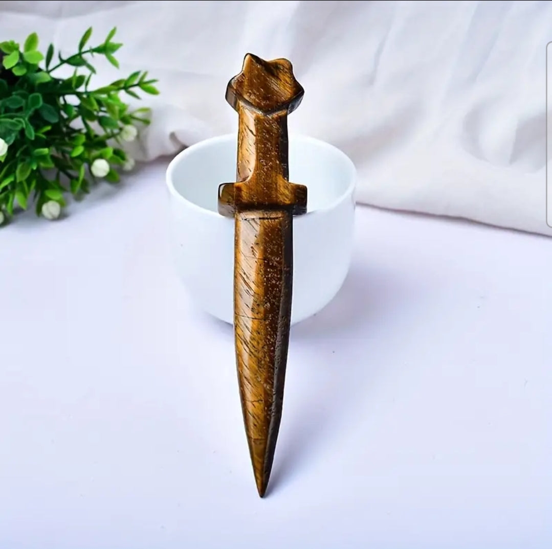 Small Tiger Eye Dagger  / Athame 5 “