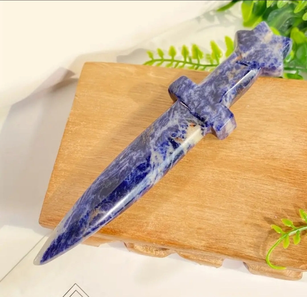 Small Sodalite Dagger / Athame 5"