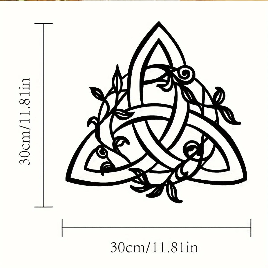 Ivy and Triquetra Metal Wall Iron Art