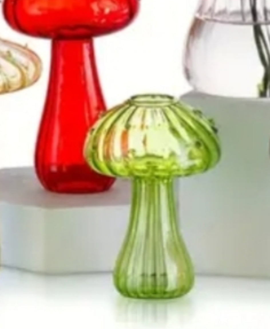Assorted Glass Mushroom Hydroponics Vases