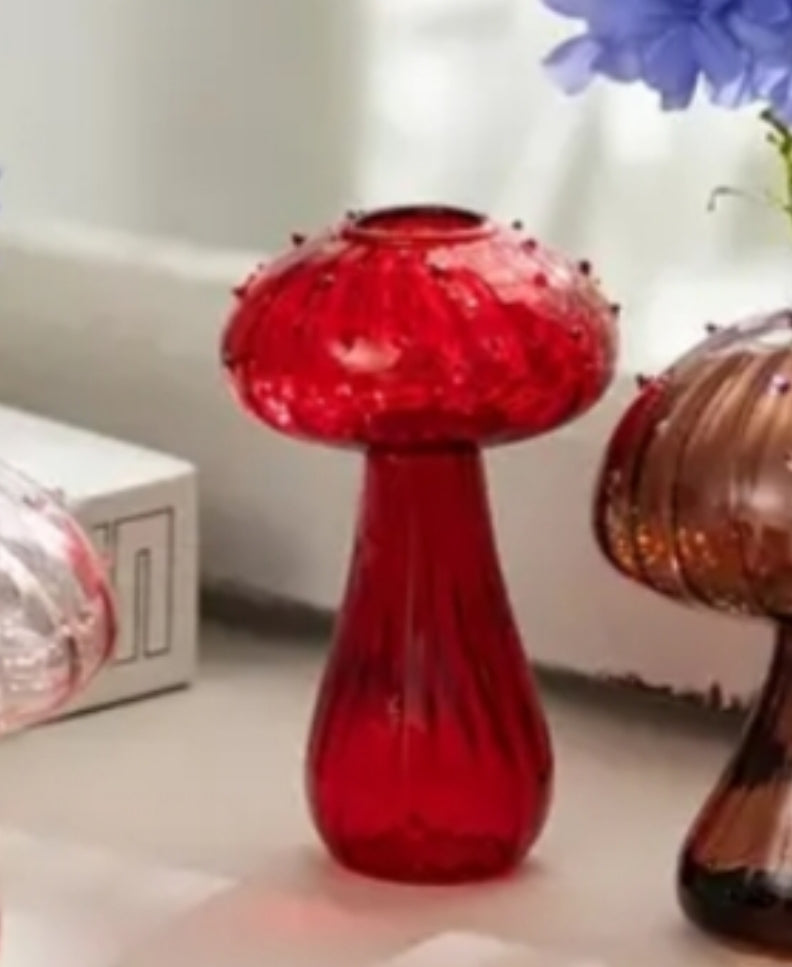 Assorted Glass Mushroom Hydroponics Vases