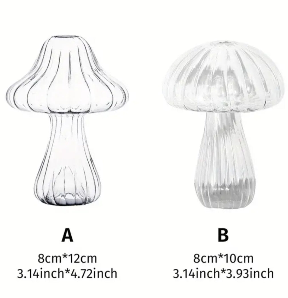 Assorted Glass Mushroom Hydroponics Vases