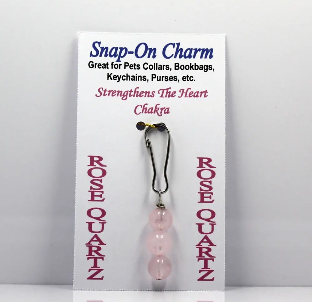 Snap-On Charms - Rose Quartz