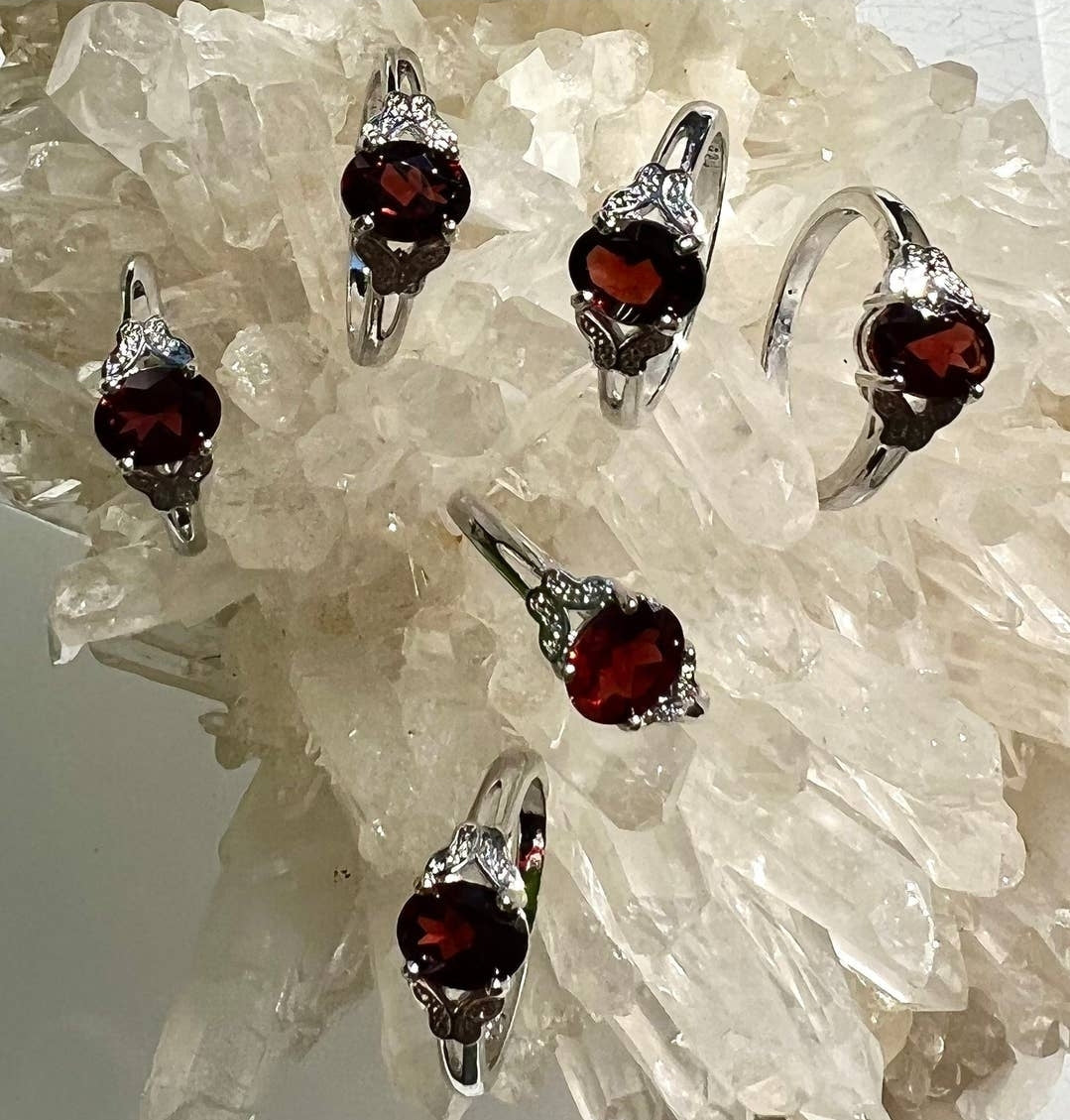 Gemstone Garnet Rings