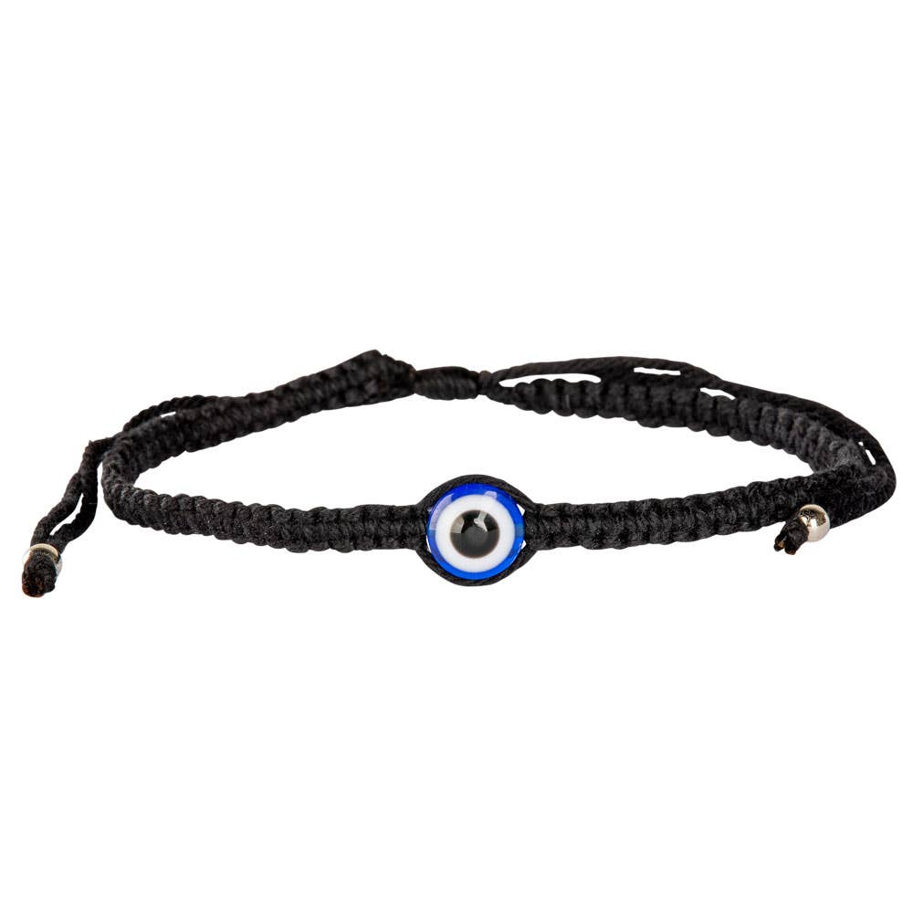 Cotton Evil Eye Bracelet - Black