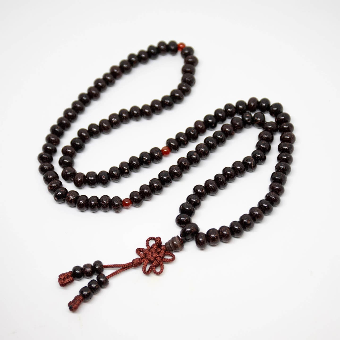 Black Lotus Seed Zen108 Bead Mala - Prayer Beads - 6x8mm