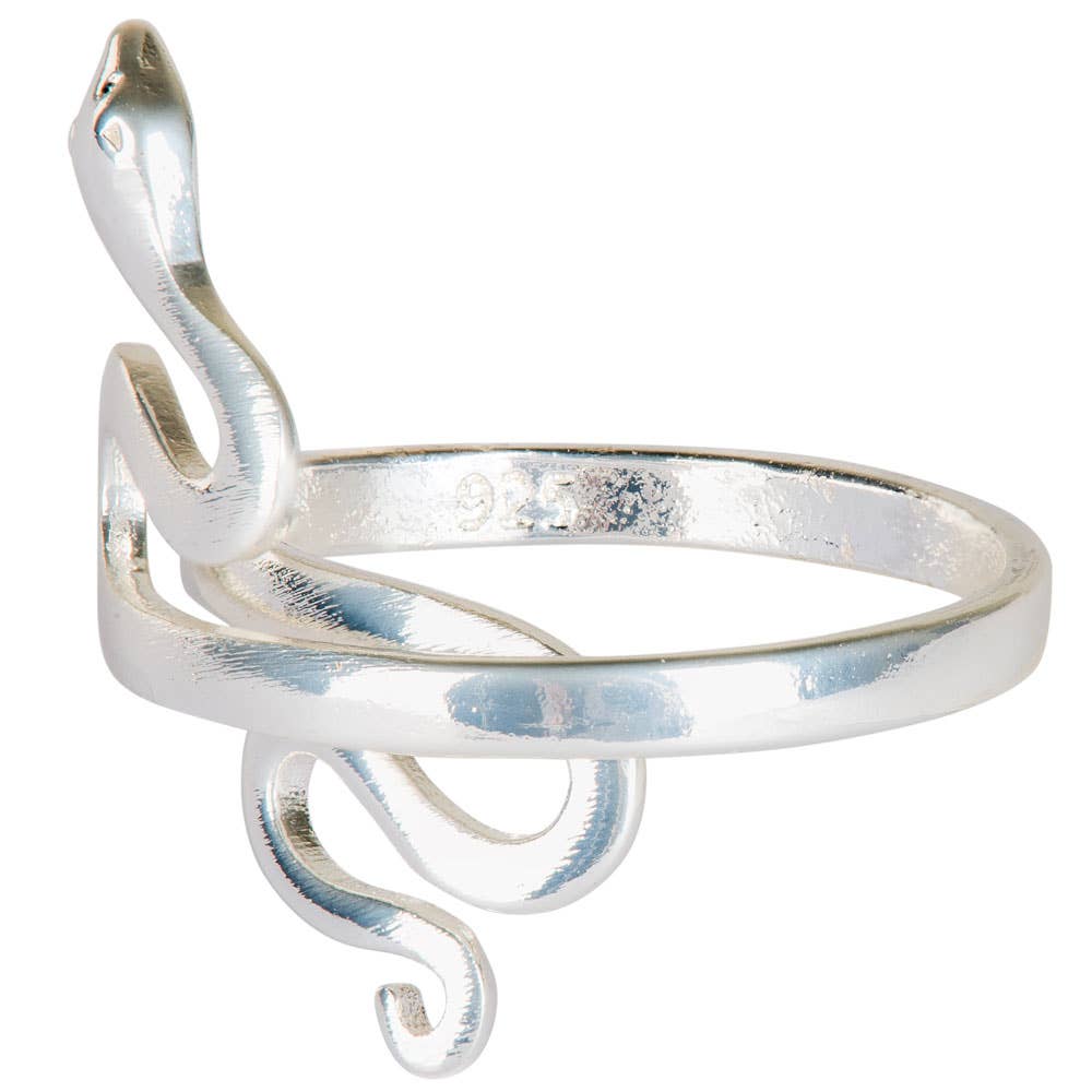 Silver 925 Snake Ring - Adjustable