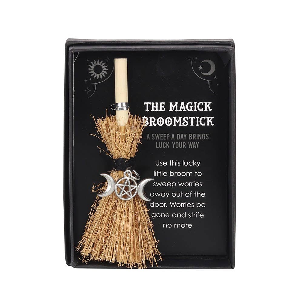 Mini Magick Broom - Triple Moon