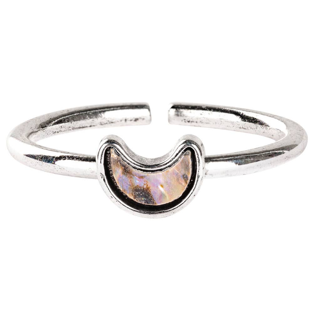 Crescent Moon Adjustable Ring