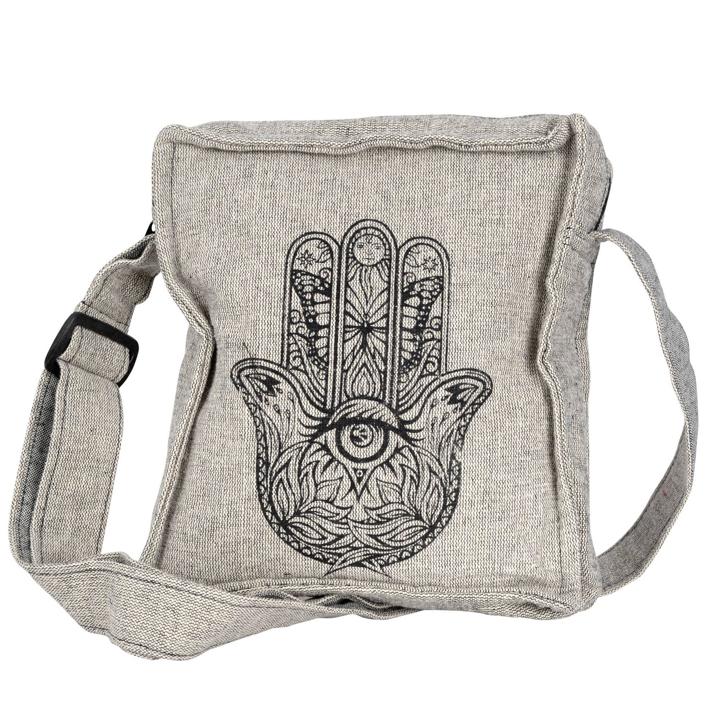 Hamsa Zippered Closure Crossbody Purse