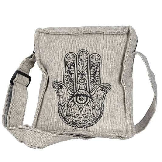 Hamsa Zippered Closure Crossbody Purse