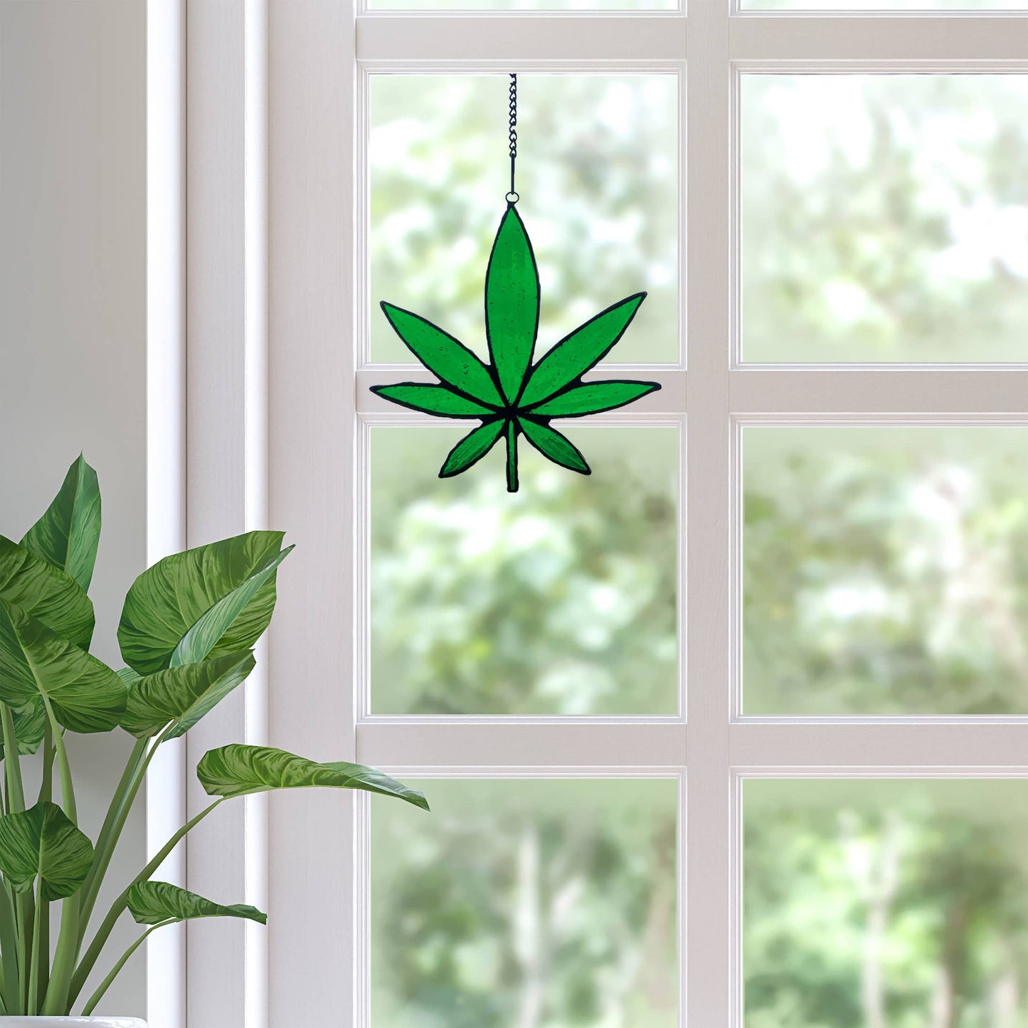 Indi Green Window Panel - Stainglass