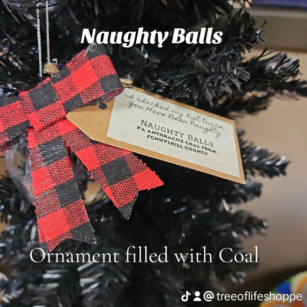 Naughty Balls - Coal Filled Ornaments