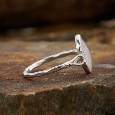 Rose Quartz Double Terminated Ring