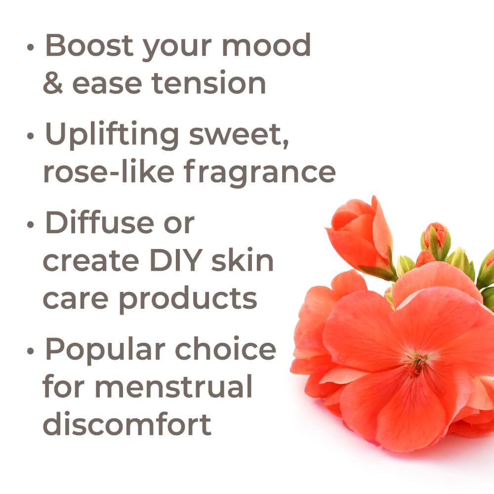 Organic Egyptian Geranium Essential Oil 5ml Organic ( Kidsafe )