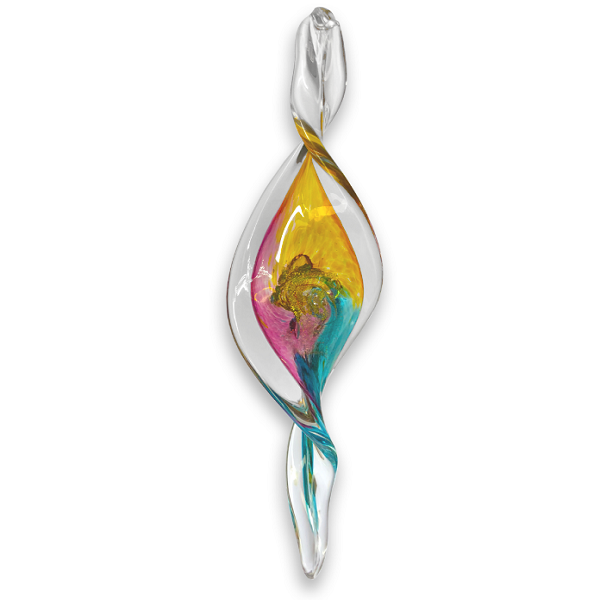 Blown Glass Small Spiral by Luke Adams 5" - Suncatcher