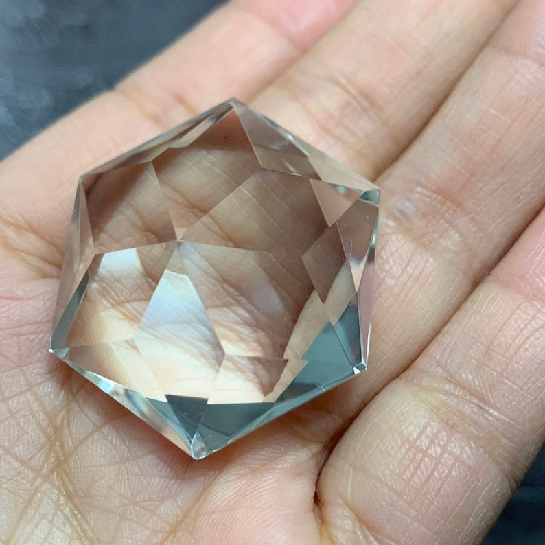 Clear Quartz Cut Hexagons