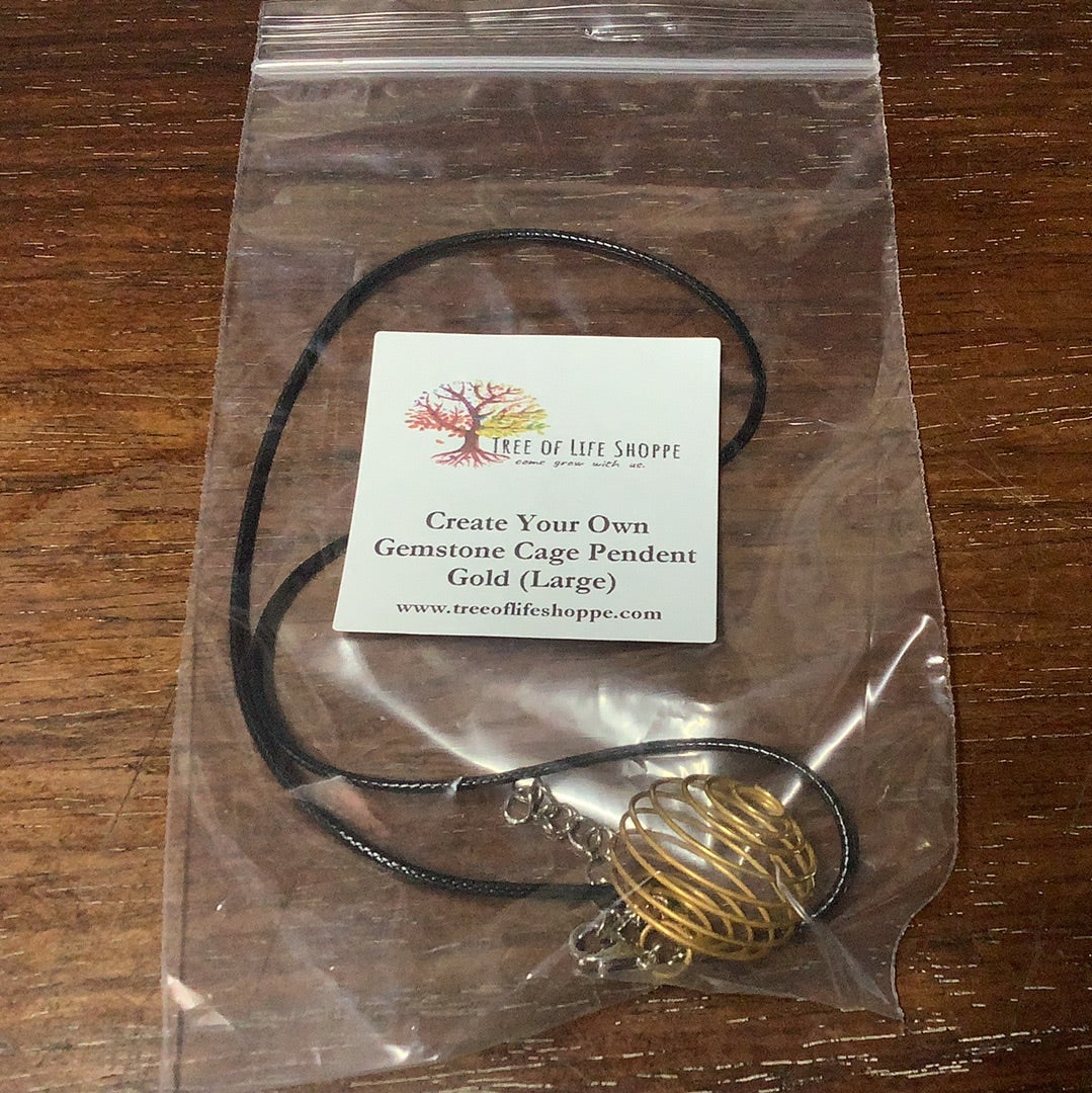 Create Your Gemstone Cage Pendant Necklace - Various