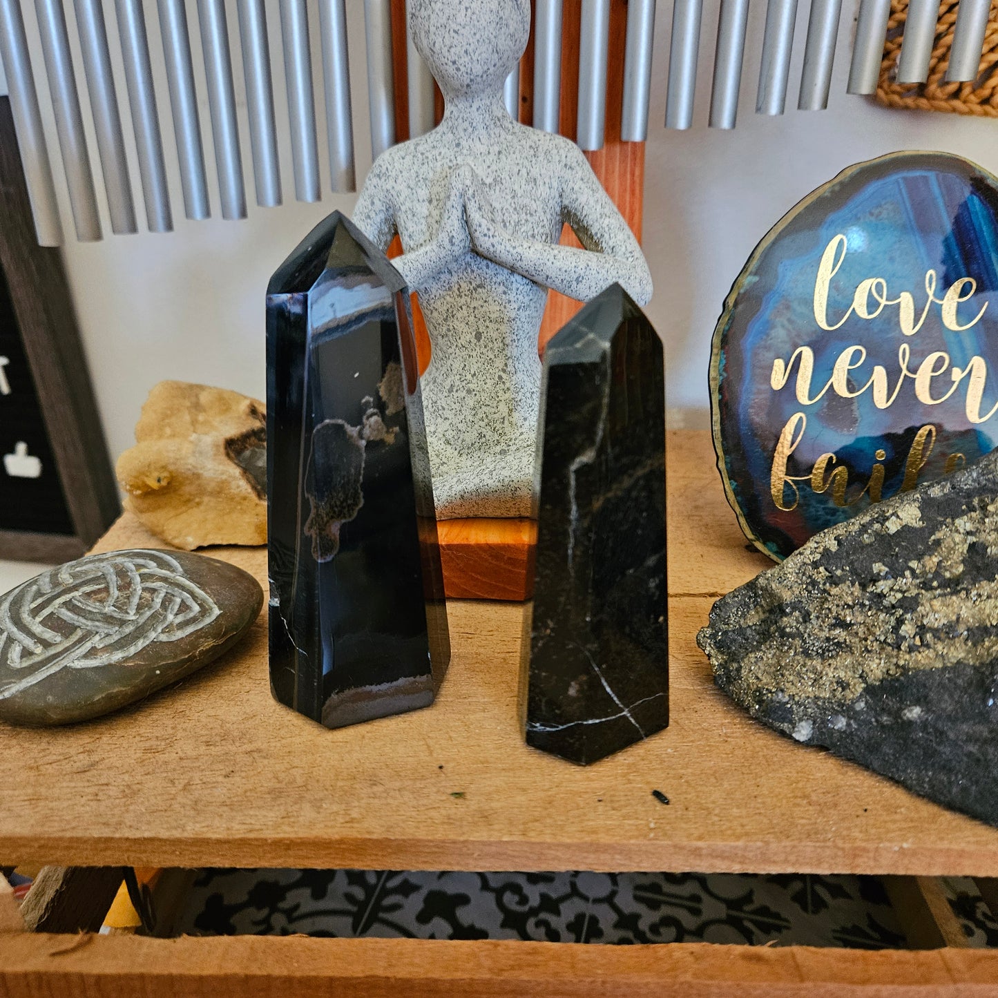 Blue Tiger Eye “Hawk Eye” Towers