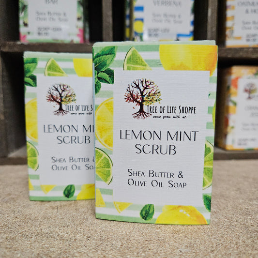 Lemon Mint Scrub - Shea Butter & Olive Oil Soap