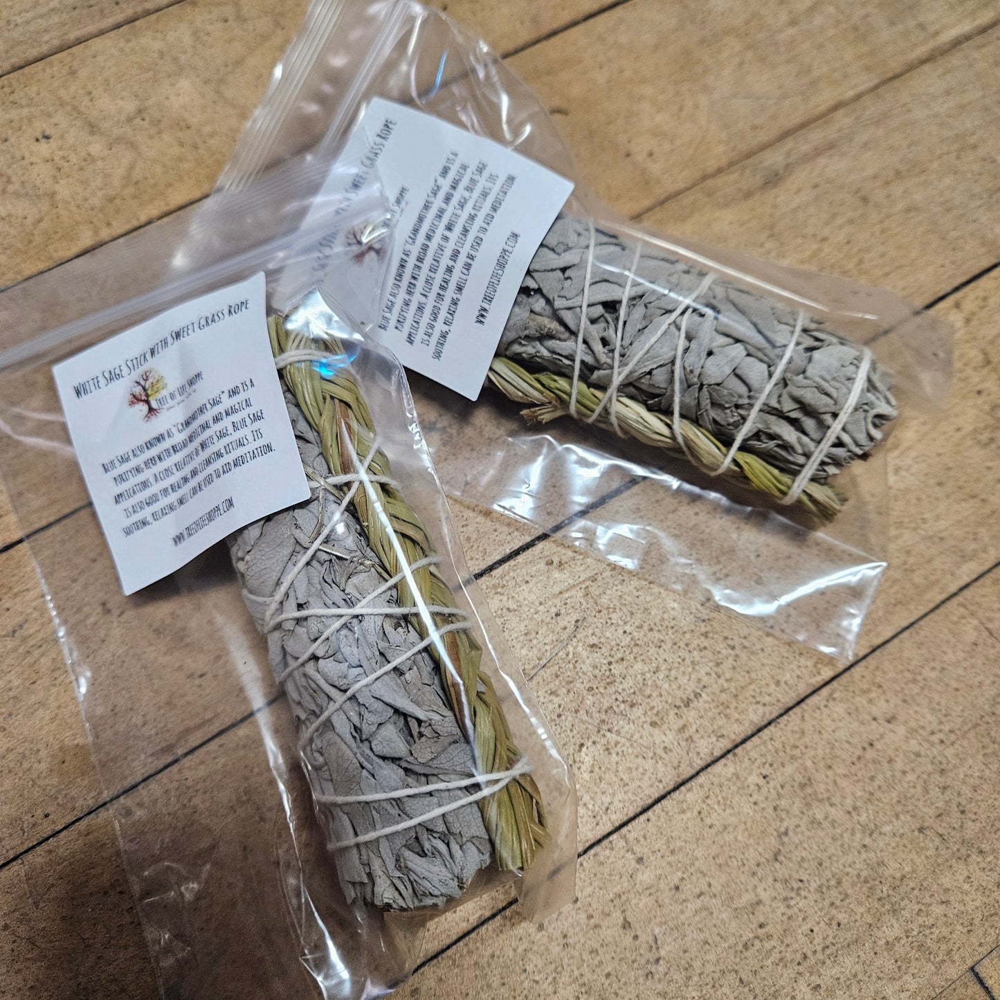 Sage Stick with Sweet Grass Rope