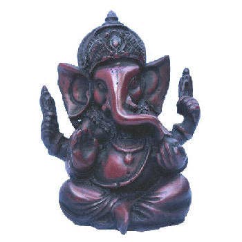 Ganesh with Crown Wood Looking