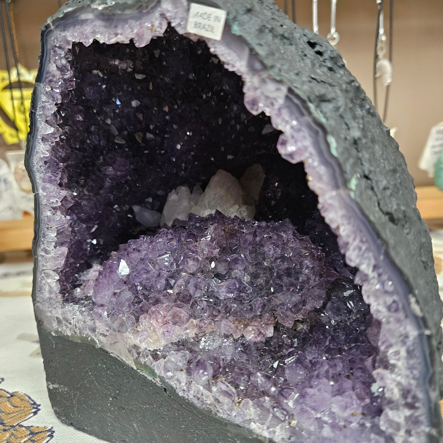 Amethyst Cathedral with Clacite Points