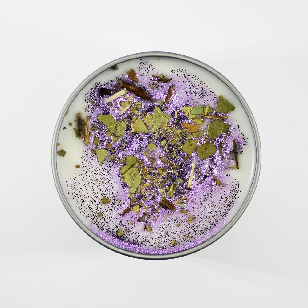 Magical Crystal and Herb Candle Tin - Uncrossing