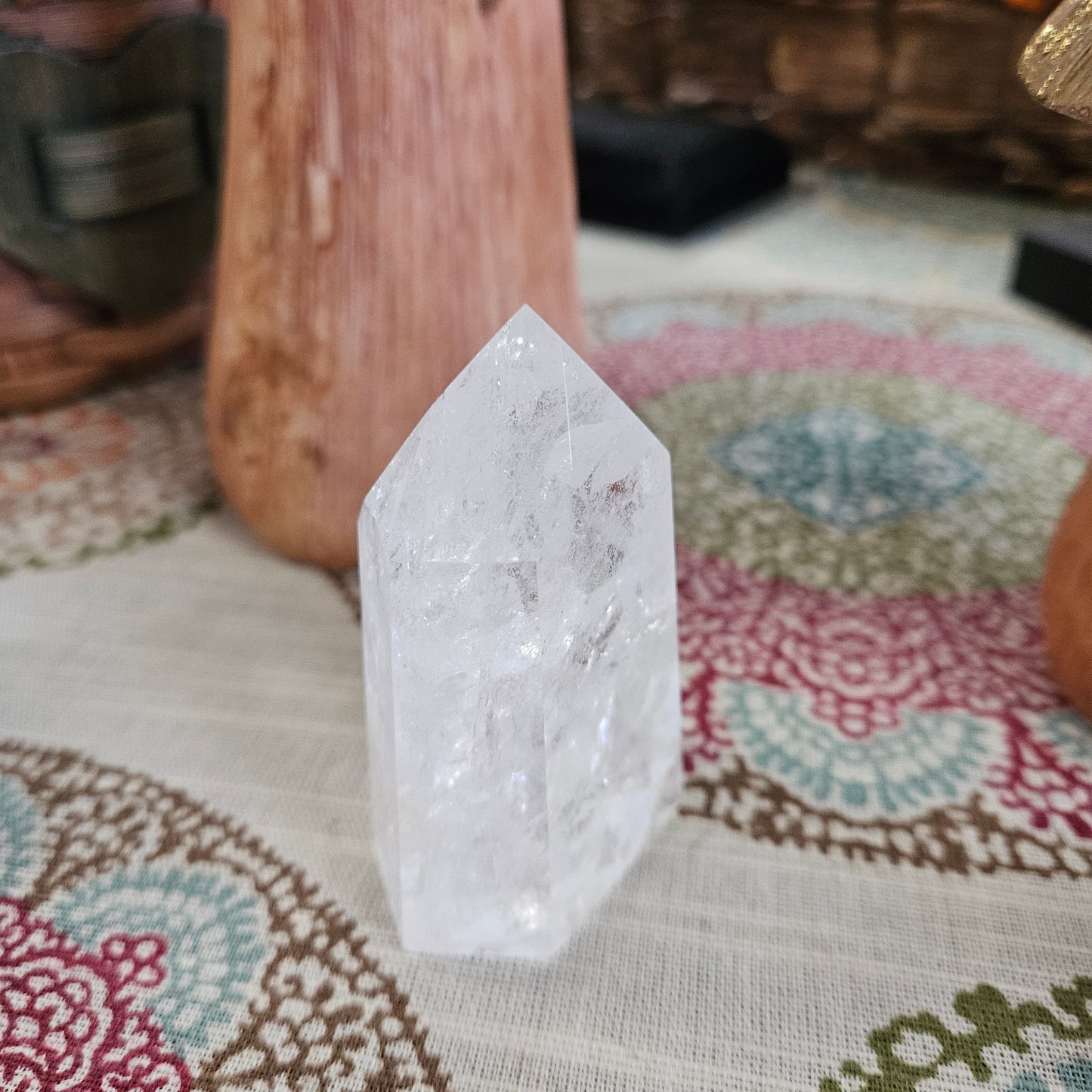 Tibetan Quartz - Tower 3" by 2" "Rainbow Flash"