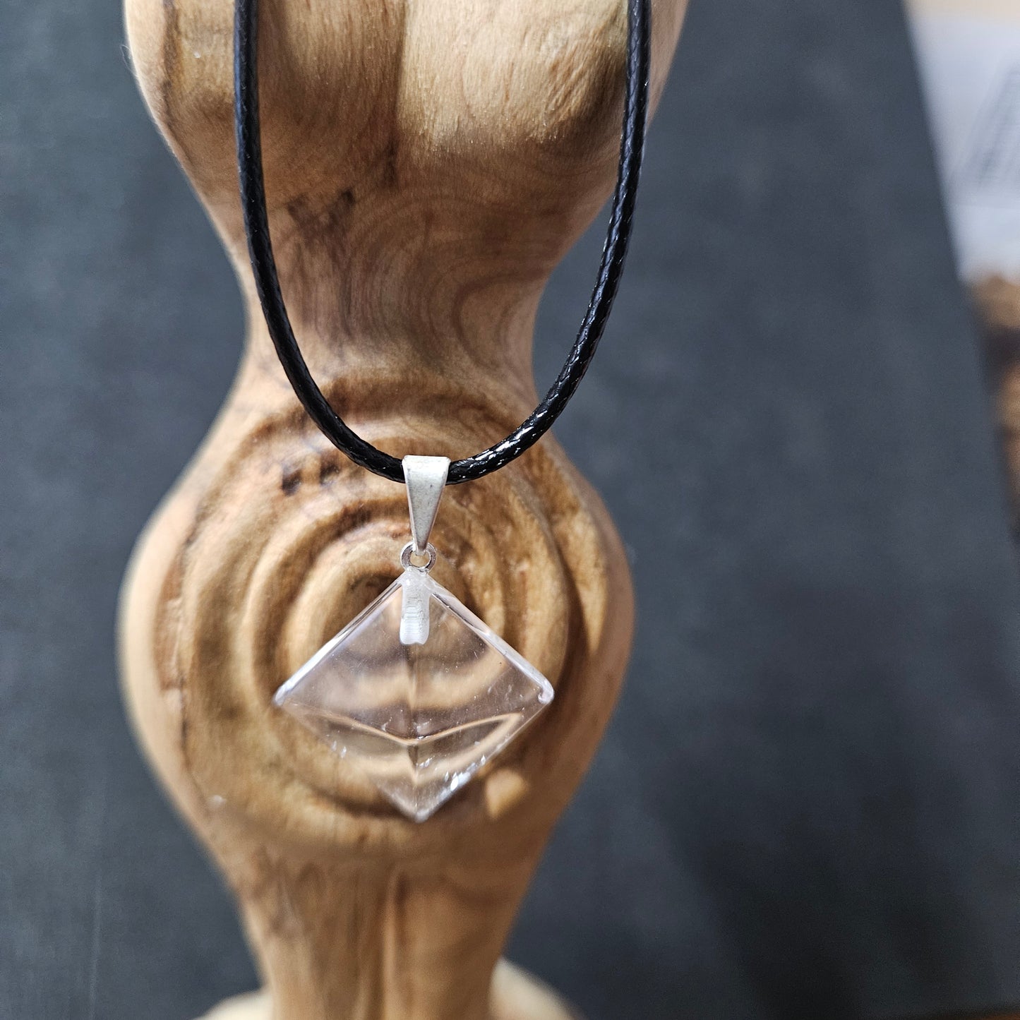 Tibetan Quartz Pyramid Pendent Necklace