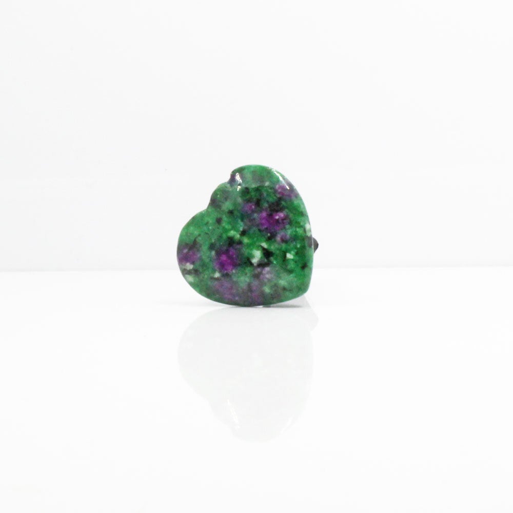Crystal / Gemstone Heart Shaped Car Vent Clips 3/4" - Various