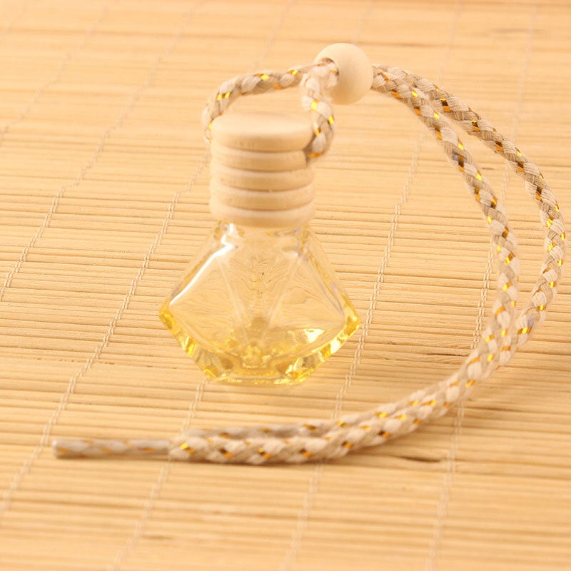 Colored Glass Wish / Spell Bottle with Wood Cap