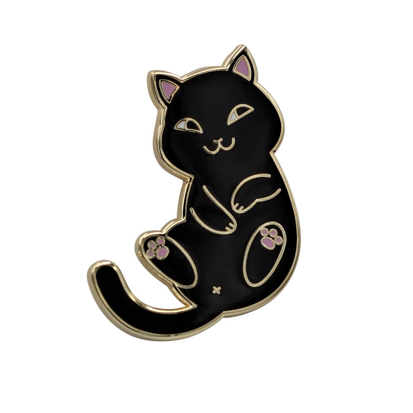 Playful Cat Enamel Pin - Cute & Funny Cat Lapel Pin