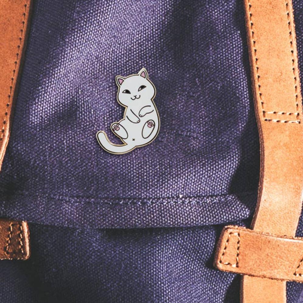 Playful Cat Enamel Pin - Cute & Funny Cat Lapel Pin
