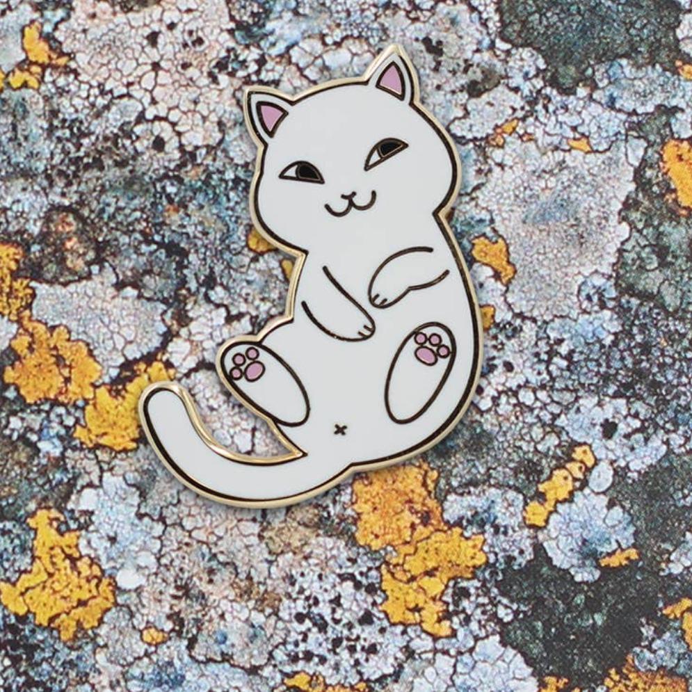 Playful Cat Enamel Pin - Cute & Funny Cat Lapel Pin